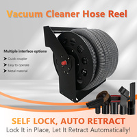 Enrouleur de tuyau d'aspirateur avec rallonge rétractable de 30 pieds (10 mètres), tuyau de rechange pour aspirateur mural de 1-1/4'' adapté