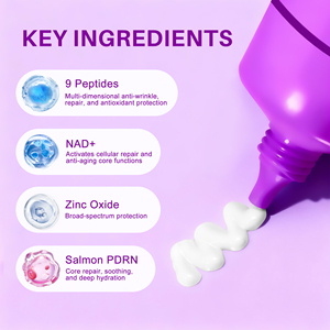 <span class=keywords><strong>Crema</strong></span> <span class=keywords><strong>Solare</strong></span> <span class=keywords><strong>SPF</strong></span> 50 con Ossido di Zinco, Biossido di Titanio, NAD+, PDRN e Peptidi Anti-età per Tutti i Tipi di Pelle, Etichetta Privata - Product Image 3