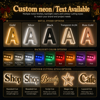 Lettres lumineuses LED rétroéclairées MACCAN personnalisables en acier inoxydable pour publicité extérieure, logo, projets d'Halloween et de Noël