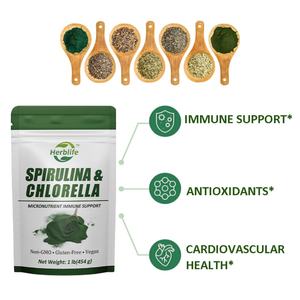 Poudre de spiruline et de chlorelle en marque privée OEMODM - Antioxydant, soutient la santé immunitaire et cardiovasculaire, complément alimentaire, végétalien - Product Image 3