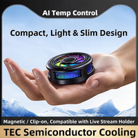 Refroidisseur de téléphone gaming AntarcChill 15W à technologie Peltier, ventilateur de refroidissement à commande IA, dissipateur thermique magnétique pour smartphone, idéal pour l'e-sport et les vidéos en direct