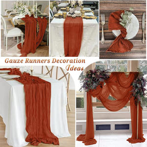 Elegante camino de mesa de crepé de 1,8/3/4M, estopilla tejida duradera para boda, fiesta, y uso en Hotel decoración del hogar, estilo Simple - Product Image 2