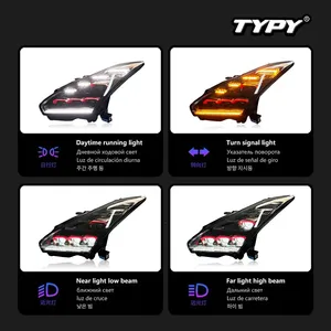 Accessoires auto TYPY pour Nissan GTR R35, phares 2007-2023, modifiés avec nouveaux feux de jour dynamiques à LED et clignotants. - Product Image 4