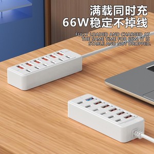 ฮับยูเอสบี 12 พอร์ตพร้อมพอร์ตประเภทซี 6 พอร์ตและพอร์ตยูเอสบี 6 พอร์ตสำหรับการถ่ายโอนข้อมูลและการชาร์จ สายเคเบิลยาว 0.5 ม. สีขาว - Product Image 4
