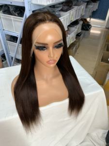 Wig Rambut Asli Vietnam 100% Alami dengan Lace Frontal Panjang dan Transparan, Simpul Lace Transparan, Rambut Manusia Asli untuk Wanita - Product Image 2