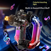 Pistolet à eau électrique automatique avec lanceur annulaire, lumières colorées et effets sonores, jouet de tir extérieur pour enfants garçons et filles