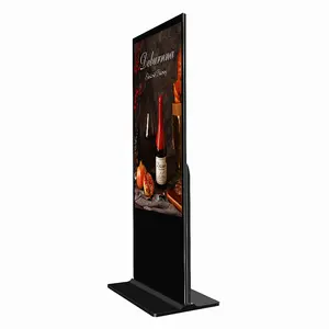 1080p 32/43/49/55/65 Zoll Multi-Touch Boden Stehbildschirm Kiosk Infrarot oder kapazitive vertikale All-In-One-Maschine