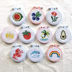Kit de Bordado para Principiantes de la Marca XIXI, 6 Piezas, con Instrucciones, Diseño de Animales Adorables, para Adultos, Mini Punto de Cruz, Material de Poliéster - Product Image 4
