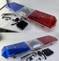 Barra de Luces de Advertencia para Techo de Automóvil de 47 Pulgadas, Lámpara de Emergencia de Tráfico de Alta Potencia, 80 LED Lineales, IP65 Impermeable, 12/24V DC, Altavoz de Sirena