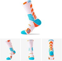 Chaussettes de sport 95% polyester 5% élasthanne, haute qualité, extensibles, respirantes, multicolores, confortables, pour la course à pied