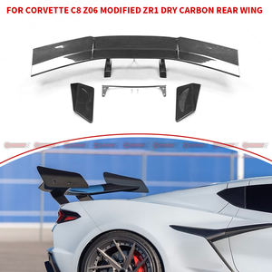 Nuevo alerón trasero de fibra de carbono seca estilo ZR1 para Chevrolet Corvette C8 Z06, piezas de coche de carreras. - Product Image 4