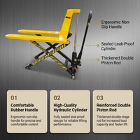 Chariot élévateur à palettes 1T 550 mm avec structure à ciseaux stable et système anti-fuite entièrement étanche pour un chargement et un empilage fluides