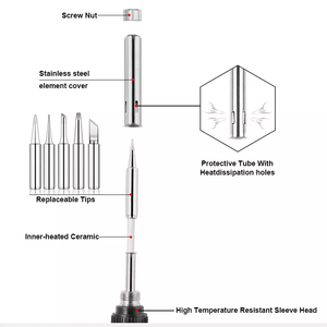 Bộ hàn điện chuyên nghiệp 60W tùy chỉnh, giá rẻ, dụng cụ hàn điện tử, máy hàn điện 936 - Product Image 2
