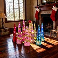 Ornements de Noël miniatures en forme de lentille disco personnalisés, fabriqués en usine, écologiques, en verre réfléchissant, miroir, décorations de fenêtre pour fête