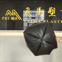 Sacs à ordures jetables en plastique PE noir écologique Sacs à ordures 30 40 microns Sacs à ordures Sacs poubelle pour la cuisine