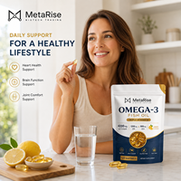 Capsules de gelée molle d'huile de poisson pour adultes, marque privée OEM, oméga 3 EPA DHA, soutien du bien-être du cœur et du cerveau, complément alimentaire, 120 unités