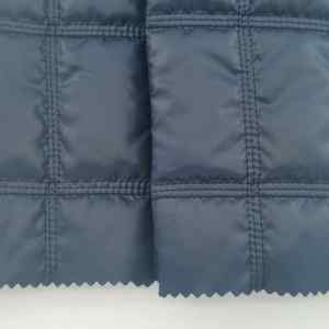 Forro de Poliéster 100% MQ Color Azul Marino, 100g, 171GSM, 54/55" de <span class=keywords><strong>Ancho</strong></span>, Relleno con Costura de Aguja, Diseño Personalizado para Abrigo de Mujer - Product Image 2