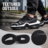 Prêt à expédier : Baskets rehaussantes de 5 cm pour hommes, respirantes en maille, avec coussin d'air, style chunky décontracté
