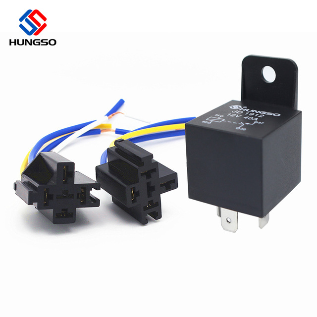High Quality 1H 1Z Auto Relay Automotive Relay 12V 24V 30A 40A 4PIN 5PIN Car Relays with Sockets Connector