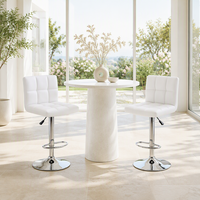 Tabouret de bar blanc de style industriel, pivotant et réglable en hauteur, pour bistrot, bar, club, salon, magasin, mobilier