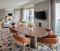 5-Sterne-Hotel-Möbel Europäischer Luxus Moderne Teakholz Wasserfeste Umweltfreundliche Hotel-Schlafzimmer-Sets für Apartments und Villen