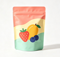 Sachet d'emballage refermable, résistant à l'humidité, avec fermeture éclair, imprimé en héliogravure, pour fruits secs et stockage d'aliments secs