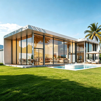 Maison préfabriquée modulaire en acier de luxe, portable, moderne, pour hôtel, 2 chambres, entièrement équipée, petite maison mobile en provenance de Chine