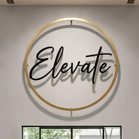 Lettres en acier inoxydable peintes sur mesure, logo 3D non lumineux pour salon de beauté, spa, barbershop, décoration murale de réception