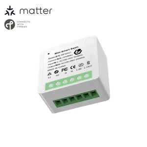 Matter Alexa Google Relé remoto inalámbrico DIY Breaker 1 2 3 4 Gang Google Smart Home Matter Thread Interruptor de pared SmartThings