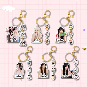 Vente en gros Spot I-DLE Nouveau Porte-clés Pendentif Souvenir en Acrylique avec Impression UV, Motif Dessin Animé, Mini, Créatif, Tendance, Thème Étoile - Product Image 1