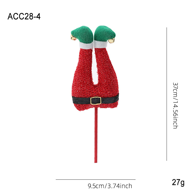 Patas de elfo rojas y verdes.