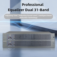 Égaliseur graphique audio professionnel BHA 12 double canal 31 bandes, processeur d'égalisation stéréo 2U pour montage en rack avec filtre de coupure basse pour la scène