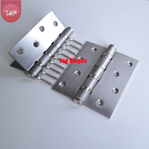Charnière en acier <span class=keywords><strong>de</strong></span> 4'' S403530 4BB, finition nickel satiné, tête plate, épaisseur 2,5 mm, charnière en acier pour porte en bois - Product Image 2