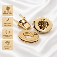 CHANGQIN Fermoir Tournant Ovale Tendance de 1 Pouce en Alliage de Zinc Robuste et Durable, Accessoire Exquis pour Sac à Main et Sacoche