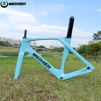 Cadre de vélo de route en fibre de carbone 700C, frein à disque, boîtier de pédalier T47, axe traversant 142x12, espacement pour pneus 32C