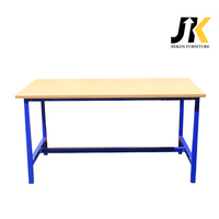 Table de travail rectangulaire simple pour étude à domicile ou chambre d'adulte ou bureau à outils