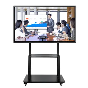 65 75 inch Dual System All In One Pc Multi-Touch Interactive Whiteboard Smart Board Electronic Whiteboard for School Classroom