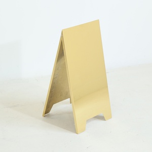 Custom Stainless Steel Gold Mirrored or Brushed Outdoor Street a <b>Frame</b> Sign Foldable Sidewalk Advertising Board <b>for</b> Shop Store - Product Image 3