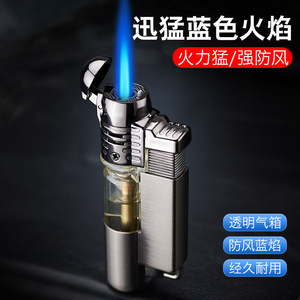 Briquet torche en métal rechargeable coupe-vent haute température pour cigares, camping et usage extérieur - Product Image 3