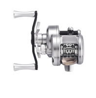 Pêche au lézard BOKI mirco tambour baitcaster moulinet avec pèse 118g 7.6:1 rapport de vitesse corps en carbone bobine peu profonde baitcasting moulinet