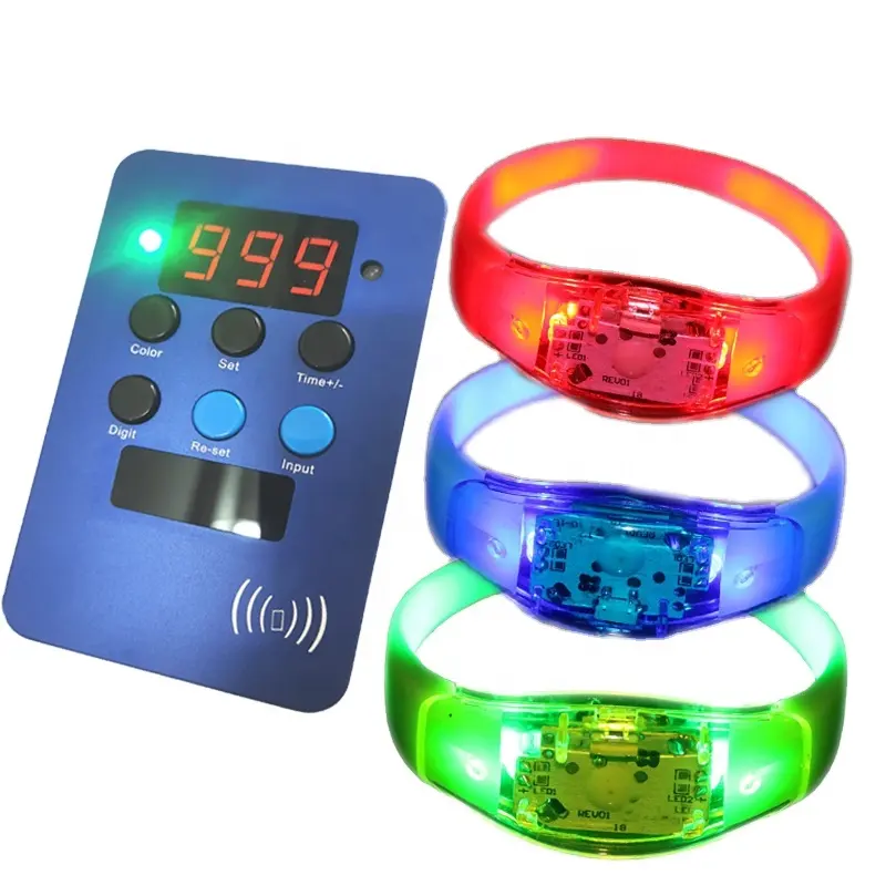 Jam Tangan Pengatur Waktu LED RFID UHF Mifare Tahan Air Dapat Diisi Ulang untuk Kontrol Pembayaran