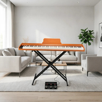 Free Design Powerful Performance Portable 88-Key Acoustic Digital Piano Keyboard with 800 Tones and 80 Songs 1 Pedal