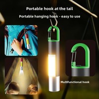 Mini lampe torche LED portable multifonctionnelle pour camping et alpinisme, rechargeable, à charge rapide, en ABS, indice IP20, avec porte-clés