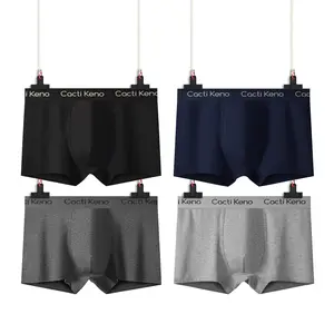 Stocked Factory Traditional Solid Color Design Breathable Cotton Men Underwear Boxer For Hot Sale