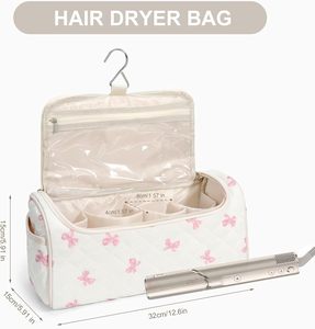 Boîte de rangement multifonction pour sèche-cheveux, trousse de toilette de voyage avec organisateur portable transparent pour accessoires de coiffure et maquillage - Product Image 3