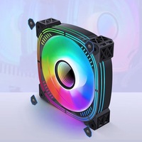 Ventilateur de CPU pour ordinateur de jeu de haute qualité, à pales inversées, noir, 120 mm, PWM 5V 3PIN ARGB, refroidisseur de boîtier PC, ventilateur de refroidissement RGB pour boîtier de jeu