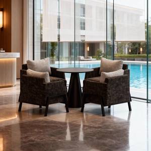 Ensemble de chaises de réception d'hôtel modernes et minimalistes avec table pour salon et réunions, mobilier pour adultes - Product Image 3