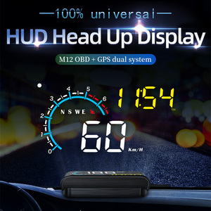 Múltiples Métodos de Cableado HUD M12 GPS/OBD Pantalla de Visualización Frontal con Función de Escaneo de Códigos de Error - Product Image 4
