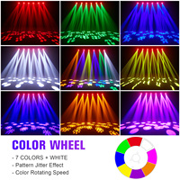 Luz Móvil de 100W con Rotación, 6 Prismas, 8 GOBOs, 8 Colores, Efecto Arcoíris para Fiestas, Bodas, Iglesias, Espectáculos, Bares, Clubes, Escenarios