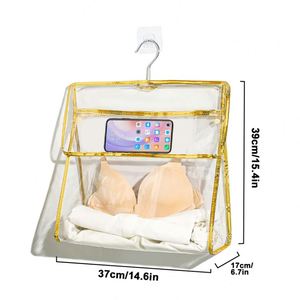 Durable Foldable Pvc <b>Storage</b> Waterproof Bathroom Organizer Shower Essentials Holder Hanging <b>Toiletry</b> Bag or Travel Accessories - Product Image 4